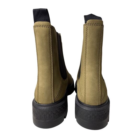 Timberland Chelsea Boots Cortina Valley Womens 8M Olive Nubuck Lug Sole Pull On - Picture 8 of 12